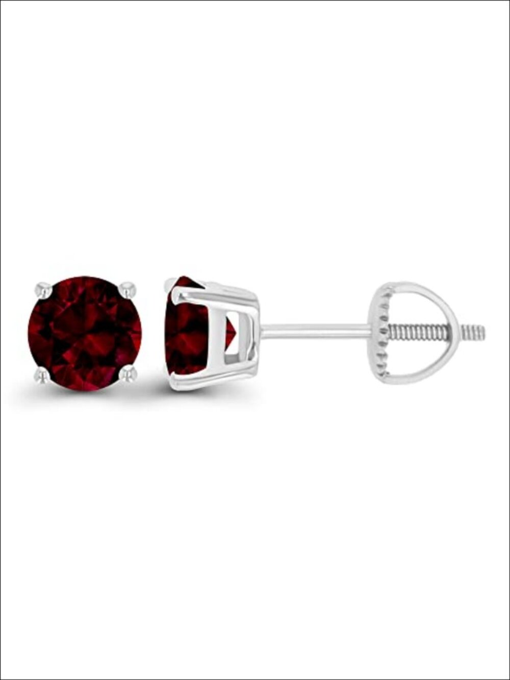 14K Gold Plated 925 Sterling Silver Hypoallergenic 5mm Round Genuine Birthstone